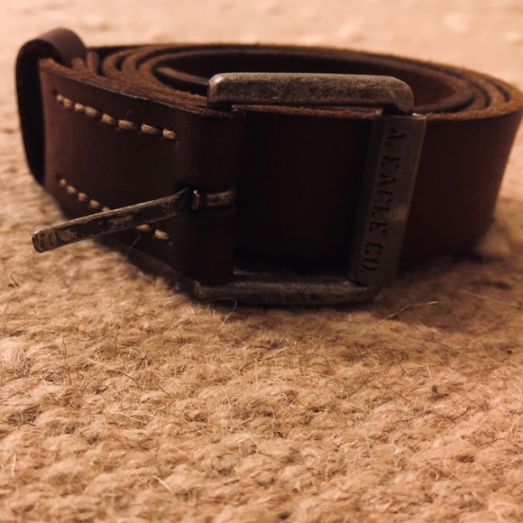 American Eagle Brown Leather Belt - Picture 2 of 3